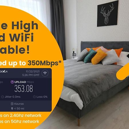 Comfy 2 Room Apartment - Free Parking - 350Mbps Wifi - Netflix Kaunas Eksteriør bilde