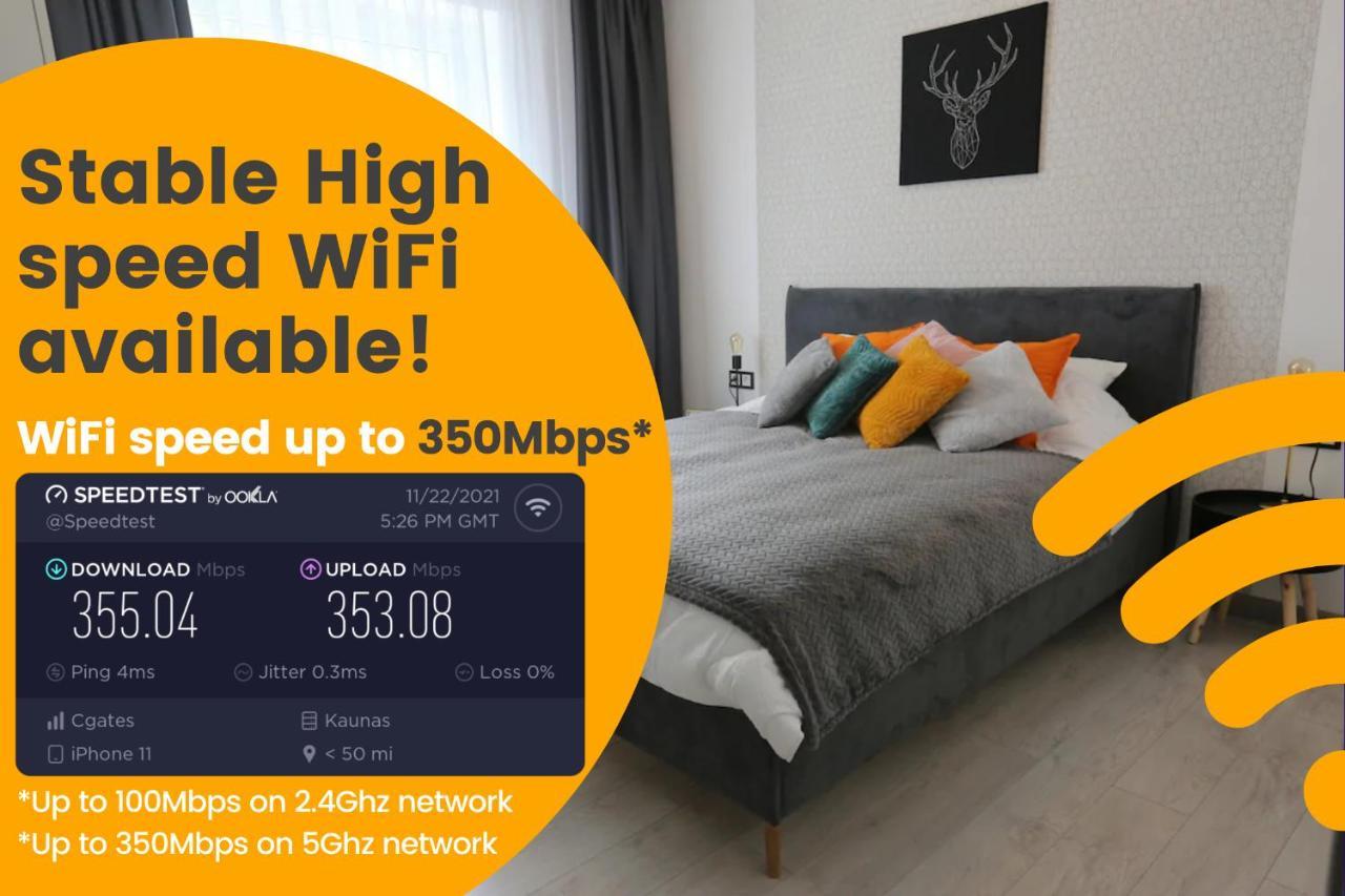 Comfy 2 Room Apartment - Free Parking - 350Mbps Wifi - Netflix Kaunas Eksteriør bilde